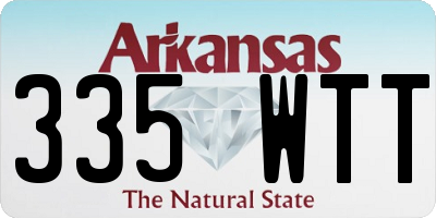 AR license plate 335WTT