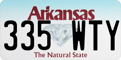 AR license plate 335WTY