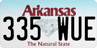 AR license plate 335WUE