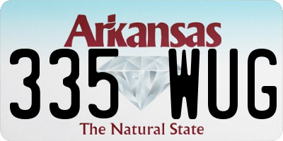 AR license plate 335WUG