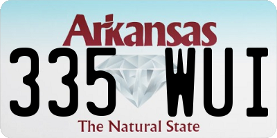 AR license plate 335WUI