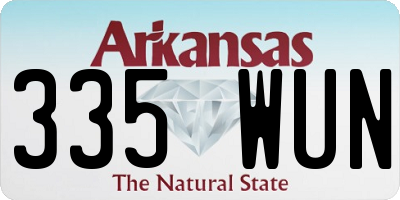 AR license plate 335WUN
