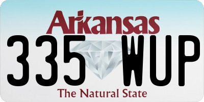 AR license plate 335WUP