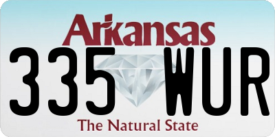 AR license plate 335WUR