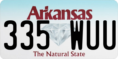 AR license plate 335WUU