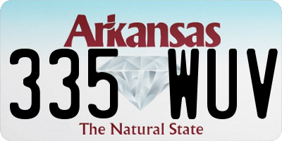 AR license plate 335WUV