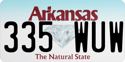 AR license plate 335WUW