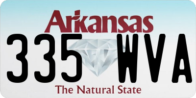 AR license plate 335WVA