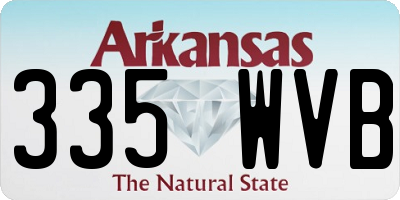AR license plate 335WVB