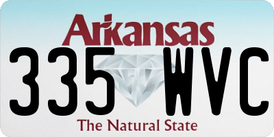 AR license plate 335WVC