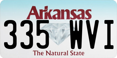 AR license plate 335WVI