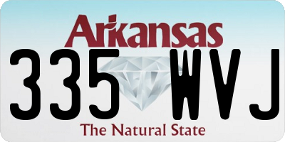 AR license plate 335WVJ