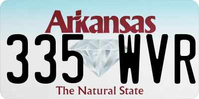 AR license plate 335WVR