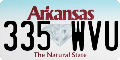 AR license plate 335WVU