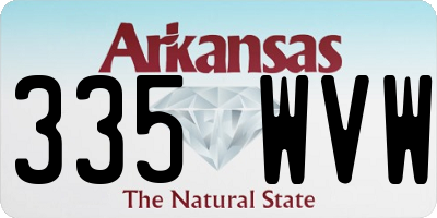 AR license plate 335WVW