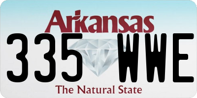 AR license plate 335WWE