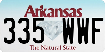 AR license plate 335WWF