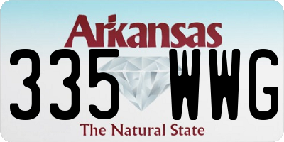 AR license plate 335WWG