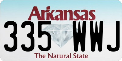 AR license plate 335WWJ