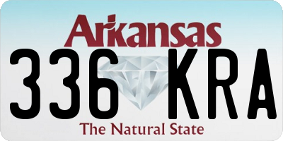 AR license plate 336KRA
