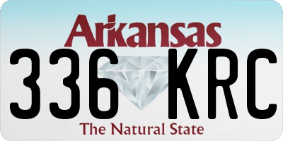 AR license plate 336KRC