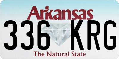 AR license plate 336KRG
