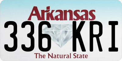 AR license plate 336KRI