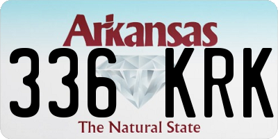 AR license plate 336KRK
