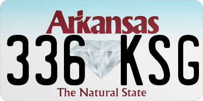 AR license plate 336KSG