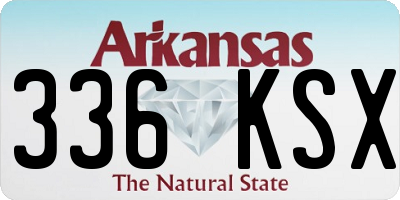 AR license plate 336KSX