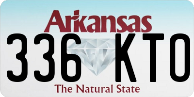 AR license plate 336KTO