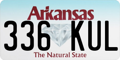 AR license plate 336KUL
