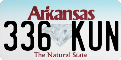 AR license plate 336KUN