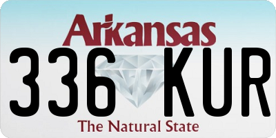 AR license plate 336KUR