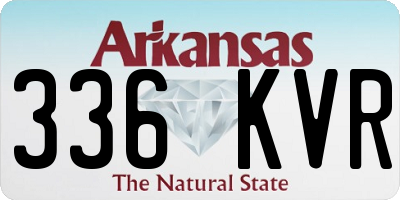 AR license plate 336KVR