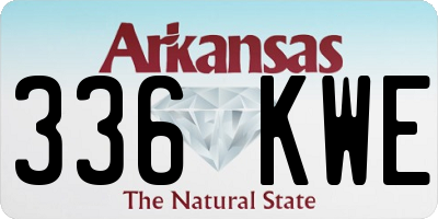 AR license plate 336KWE
