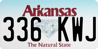 AR license plate 336KWJ