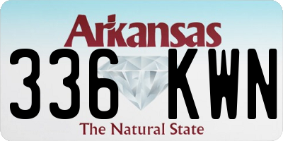 AR license plate 336KWN