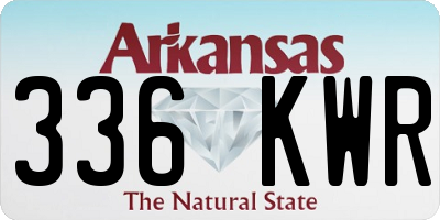 AR license plate 336KWR