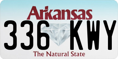 AR license plate 336KWY