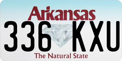 AR license plate 336KXU