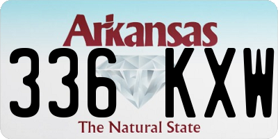 AR license plate 336KXW