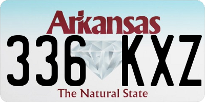 AR license plate 336KXZ