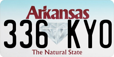 AR license plate 336KYO