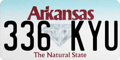 AR license plate 336KYU