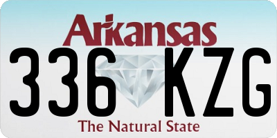AR license plate 336KZG