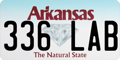 AR license plate 336LAB