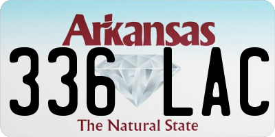 AR license plate 336LAC