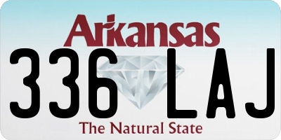 AR license plate 336LAJ