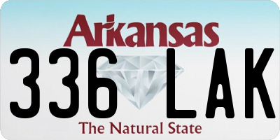 AR license plate 336LAK